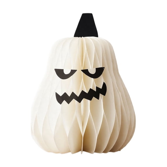 Halloween Desktop Decorations, 6 Pcs Ghost Pumpkin Candle Lantern Table Centerpieces for Fall Halloween Party Home Fireplace Decor