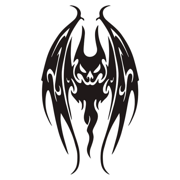 Halloween Devil Bat Wall Sticker Decoration Carved Bat Wall Decor Adhesive Sticker