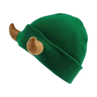 Y2K Devil Horn Beanie Hat - Soft Knitted Winter Cap With Retractable Tentacles For Women