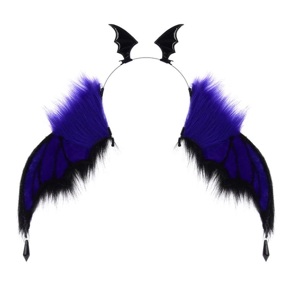 Halloween Devil Horn Headband Dark Little Devil Headpiece, Gothic Demon Wing Hair Hoop Costume Accessories, Red Black Devil Ears Party Photo Props For Women Men Cosplay Halloween Party