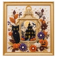 thumbnail image 1 of Halloween Diamond Art, Diy Framed Halloween Cat and Pumpkins Diamond Painting Kit, Halloween Cat Pearl Art Craft Kit for Halloween Wall Decor, Home Display and Halloween Gifts, 1 of 3