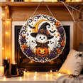 thumbnail image 1 of Halloween Diamond Art Hanging Kit for Adults, DIY Acrylic Diamonds Craft Hanging Ornament Board Kit, DIY Rhinestones Diamond Art Window Door Hanging Pendant Halloween Decor Ghost, 1 of 8