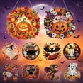 thumbnail image 1 of Halloween Diamond Art Hanging Sign, Ghost Pumpkin 5D Crystal Rhinestone Ornament, Acrylic Wall Window Door Decor Hanging Decor by MPOISVA, 1 of 6