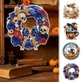 thumbnail image 1 of Halloween Diamond Art Kits For Adults Clearance, DIY Pearl Diamond Art, Hanging Ornament For Halloween Front Door Decor, DIY Fall Home Decor Wall Art, Halloween DIY Gift (Navy), 1 of 7
