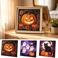 thumbnail image 1 of Halloween Diamond Art Painting Kits for Adults Pearl Bead Canvas Painting Set, 3D Embossed Crystal Art Wall Decor for Home Living Room Bedroom Gift by OVFUIZ, 1 of 9