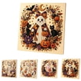 thumbnail image 1 of Halloween Diamond Art Sparkling Pearl Diamond Art Kit For Adults, Fall Diamond Art With Ghost And Pumpkin, Ideal Halloween Pearl Art Kit For Home Wall Decor And Holiday Gift, Ghost With Broom Pattern, 1 of 9