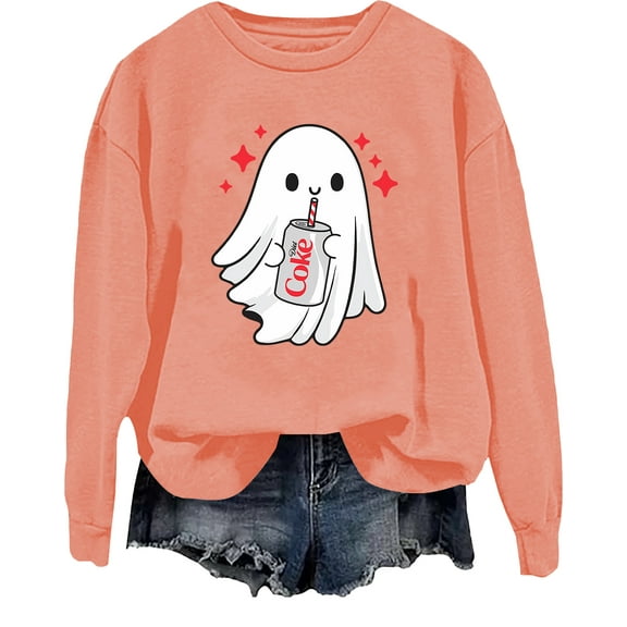 Halloween Diet Coke Ghost Sweatshirt Coke Ghost Shirt Funny Cute Skeleton Coke Tops
