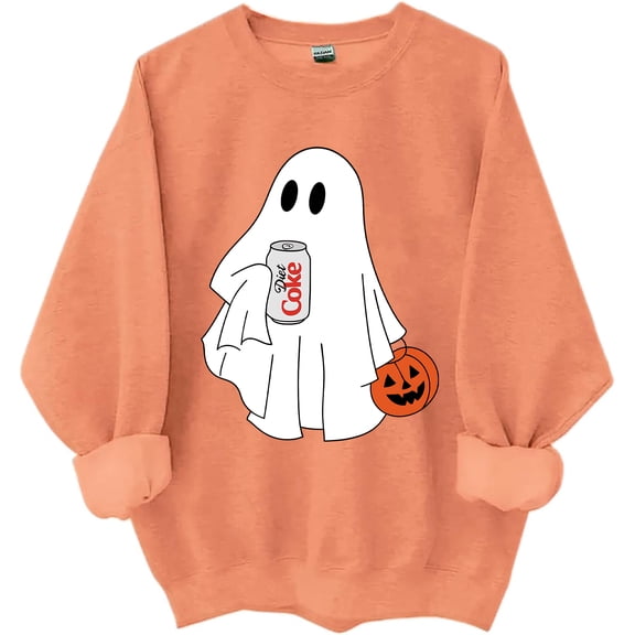 Halloween Diet Coke Ghost Sweatshirt, Diet Coke Ghost Shirt Coke Lover Crewneck Tops