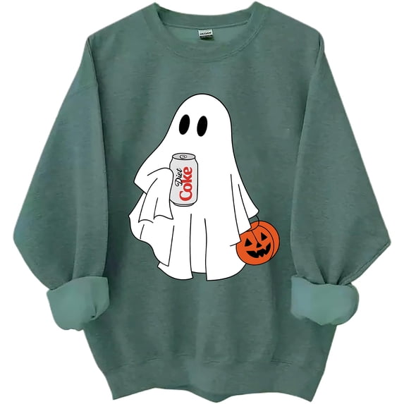 Halloween Diet Coke Ghost Sweatshirt, Diet Coke Ghost Shirt Coke Lover Crewneck Tops