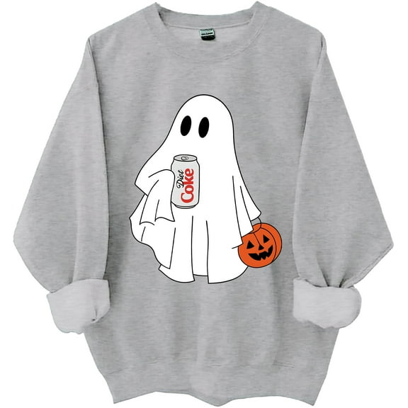 Halloween Diet Coke Ghost Sweatshirt, Diet Coke Ghost Shirt Coke Lover Crewneck Tops