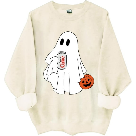 Halloween Diet Coke Ghost Sweatshirt, Diet Coke Ghost Shirt Coke Lover Crewneck Tops