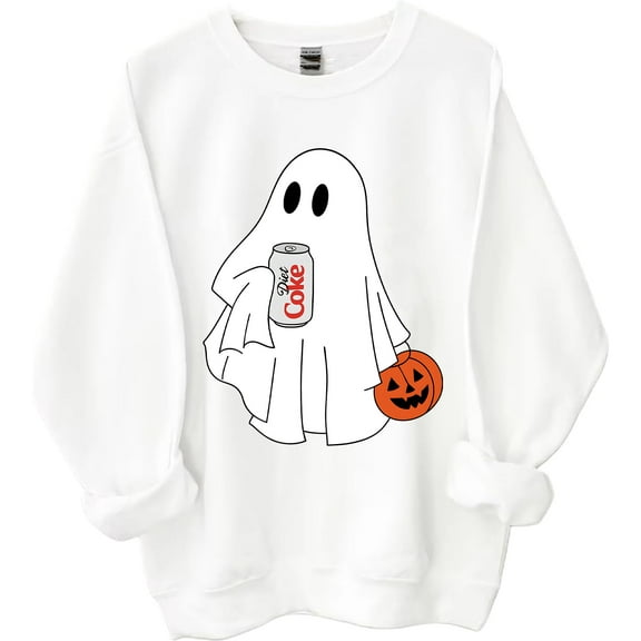 Halloween Diet Coke Ghost Sweatshirt, Diet Coke Ghost Shirt Coke Lover Crewneck Tops