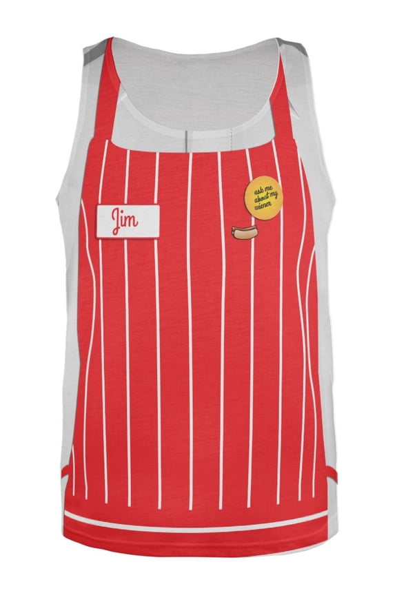 Halloween Diner Waiter All Over Adult Tank Top - Large