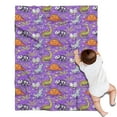 thumbnail image 1 of Halloween Dinosaur Themed Pattern Blanket,Comfortable Soft Flannel Throw Blanket,All Season,Warm Lightweight Blankets for Sofa Bed Couch Living Room Chair,30"x40", 1 of 4