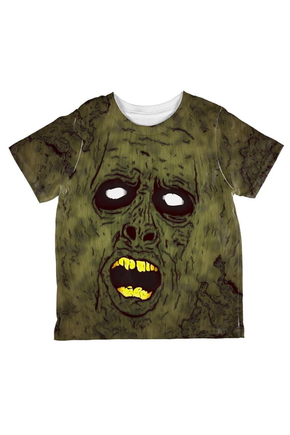 Halloween Dirty Ugly Zombie Face All Over Toddler T Shirt Multi 2T