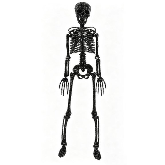 Halloween Disco Skelton Halloween Tabletop Decor, Retro Skeleton Figurine for Mantel, Shelf, Bar Cart, Party Table, Music Room, Spooky Season Display, Photo Prop, and Seasonal Home Accent Piece