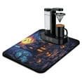 thumbnail image 1 of Halloween Dish Drying Mat Halloween Horror Orange Pumpkin Spooky Castle Coffee Bar Mat Non Slip Foldable Washable 18x24 Inch Dry Pad for Halloween Accessories Countertops, 1 of 7