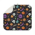 thumbnail image 1 of Halloween Dish Drying Mat for Kitchen Counter Pumpkin Spooky Ghosts Fall Dish Mat Absorbent Microfiber Reversible Dish Draining Mat Medium Dishes Pad 16 X 18 Inch, 1 of 7