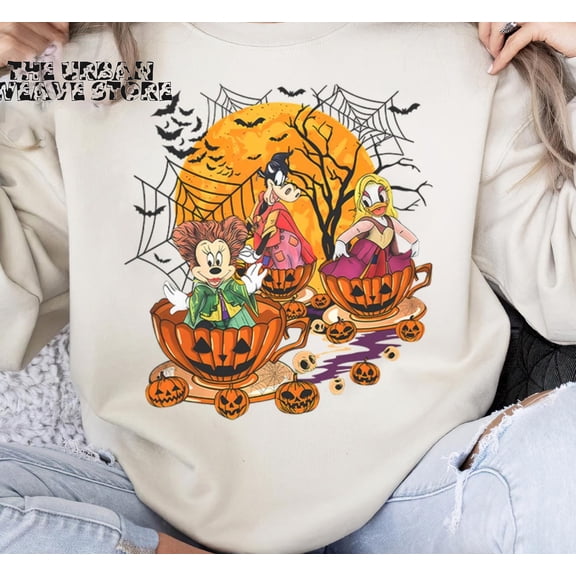 Halloween Disney Minnie Daisy And Clarabelle Shirt It39S Just A Bunch Of Hocus Pocus Sande