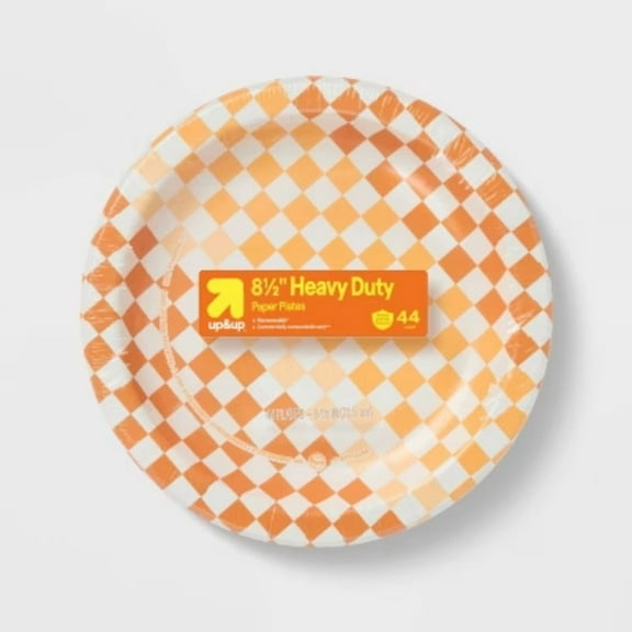 Halloween Disposable Plates - Checkered - 8.5"- 44ct