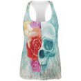 thumbnail image 1 of Halloween Distressed Skull and Flowers All Over Womens Work Out Tank Top Multi MD, 1 of 2
