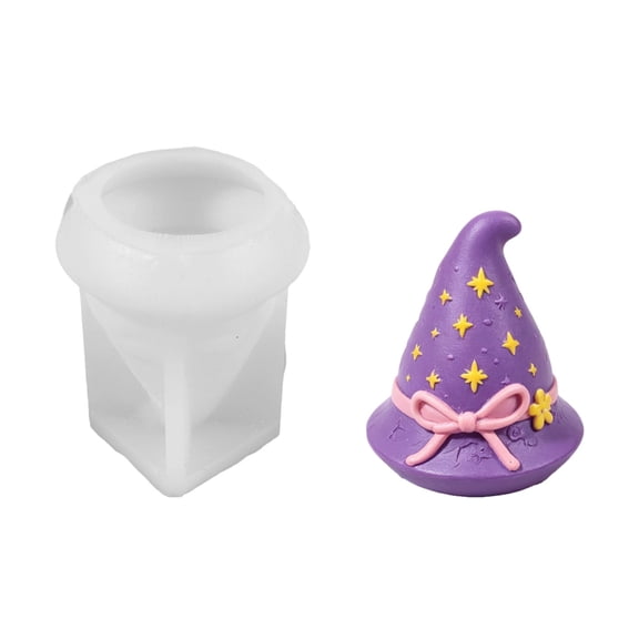 Halloween Diy Witch Resin Mold Flexible Silicone Mold For Epoxy Casting, Jewelry Making, Candle & Soap Craft  Create 3D Witch Figure With Crystal Ball, Broom & Purple Hat 2026