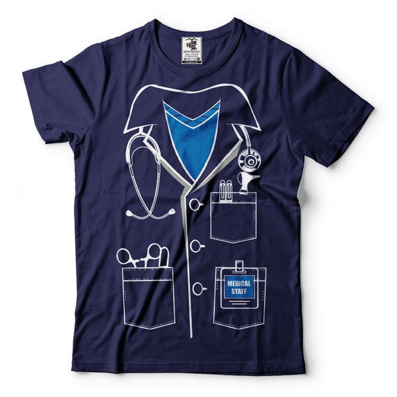 Halloween Doctor Costume Halloween Costume Funny Doctor Shirt Doctor Costumes Halloween Party Shirt (3X-Large Navy Blue)