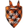 thumbnail image 1 of Halloween Dog Bandana with Plaid Pumpkin Scarf for Small Medium Dogs and Cats, Adjustable Breathable Polyester Accessory for Holiday Party Photo Prop and Trick or Treat Outing, 1 of 4