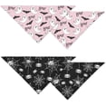 thumbnail image 1 of Halloween Dog Bandanas - 2 Pack Black and Pink Halloween Ghost Spider Pet Scarf, Soft and Comfortable Polyester Fabric, Halloween Bandanas for Small, Large and Extra Large Dogs and Cats S, 1 of 1
