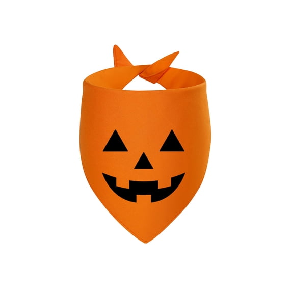 Halloween Dog Bandanas, Cute Ghost and Pumpkin Design, Halloween Pet Costume Accessories for Dogs and Cats Pumpkin