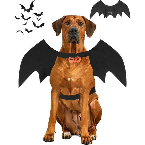 Halloween Dog Bat Wings Costume, Pet Halloween Cosplay Party Dress Up Costume for Dogs and Cats (X-Large)