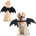 thumbnail image 1 of Halloween Dog Bat Wings Pet Costume for Halloween Party Decorations, Cute Puppy Dog and Cat Collar Bat Wings with Pumpkin Bells Cosplay Party (X-Large), 1 of 7