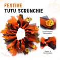 thumbnail image 1 of Halloween Dog Collar with Ruffled Tulle and Pumpkin Accents, 1 Piece, Orange and Black, for Small Dogs and Cats, Decorative Accessory, 1 of 5