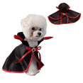 thumbnail image 1 of Halloween Dog Costume, Vampire Cosplay Halloween Dog Dress, Cat Dressing Up Cloak Pet Devil Costume Cape for Cats Small Medium Dogs (Neck Girth 10"-14",Ruby), 1 of 5