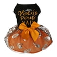 thumbnail image 1 of Halloween Dog Dress for Small Dogs, Tulle Skull Print Pet with Hocus Pocus Bow, Holiday Party Outfit for Cats & Puppies, Trick-or-Treat & Photo Prop Apparel, 1 of 6