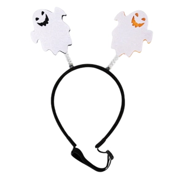 Halloween Dog Headband, Adjustable Pet Costume Head ,Bopper Eyeball Ghost Pumpkin Bat Cat Devil Horn Party Headwear, for Small Medium Dogs Puppy Halloween Cosplay Photo Prop Decor,H