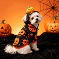 thumbnail image 1 of Halloween Dog Hoodie, Pumpkin Pattern Pet Sweatshirt with Hood for Small and Medium Dogs, Warm Holiday Apparel, 1 of 6
