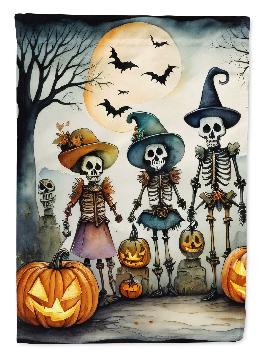 Halloween Dog House Flag 28x40IN Double-Sided Polyester Decorative Sleeve Pole Flag for Outdoor Home Garden Patio