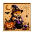 thumbnail image 1 of Halloween Dog Pearl Art Kit, 5D DIY Round Drill Set for Adults, Spooky Pet Crystal Art, Home Wall Decor, Fall Craft Gift, Halloween Home Decoration, 1 of 5