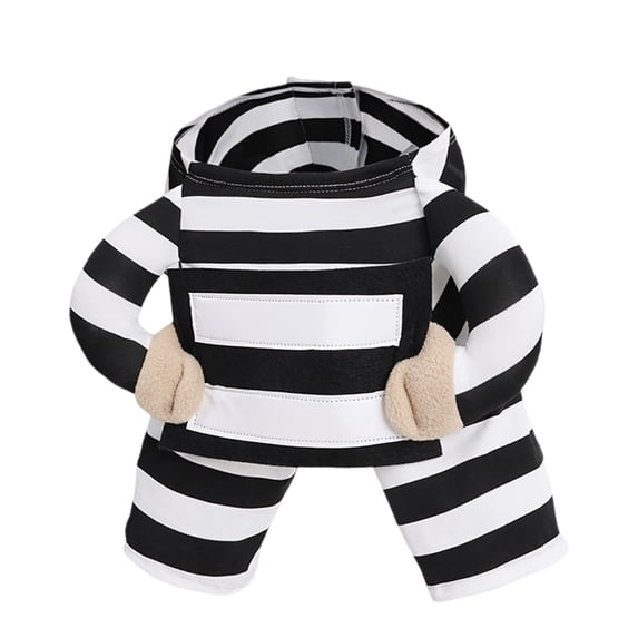 Halloween Dog Prisoner Cute Funny Dress Up Outfit for Small To Large Dogs Clothing for Holiday Party