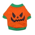 thumbnail image 1 of Halloween Dog Shirt, Funny Pumpkin Ghost Skeleton Print Thin Cotton Pet , Elastic Breathable Cosplay Party Apparel Easy On Off Daily Walking Clothes for Small Medium Dogs Cats Holiday Gift, 1 of 7