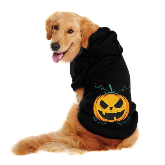 Halloween Dog Sweater - Winter Pet Hoodie Warm Soft Dog Clothes(Black,9XL)