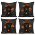 thumbnail image 1 of Halloween Dog with Witch Hat Linen toss pillowcase decoration pillowcase gifting preferred 18x18 inch cushion cover 4 sets sofa pillowcase sofa bedroom living room car, 1 of 5