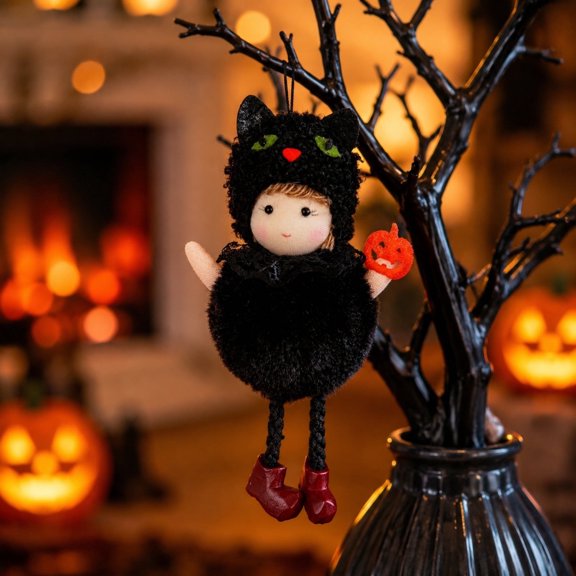 Halloween Doll Ornaments Cute Soft Hanging Decorations for Halloween Tree Home Party Decor