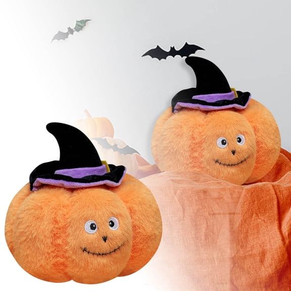 Halloween Doll Pumpkin Pillow, Festive Halloween Decor for Home, Creative Plushie,Soft Halloween Themed Stuffed Doll Yellow