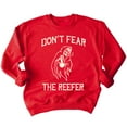 thumbnail image 1 of Halloween Don't Fear Reaper Creepy 4 20 Funny Crewneck Sweatshirt, 2XL, Red, 1 of 6