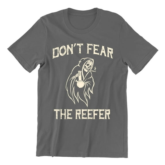 Halloween Don't Fear Reaper Creepy 4 20 Funny Unisex Men's T-shirt, 2XL, Charcoal