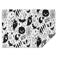 thumbnail image 1 of Halloween Doodle Elements Rectangle Tablecloth 60"x84",Waterproof Polyester Rectangle Table Cloth, Wipeable Spillproof Polyester Tablecloth for Dining, Camping, Indoor and Outdoor, 1 of 5