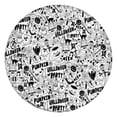 thumbnail image 1 of Halloween Doodle Halloween Elements Round Fitted Tablecloth with Elastic Edge,Dining Table Cover Waterproof,Outdoor Round Tablecloth for Camping,Dining,Indoor and Outdoor, 1 of 7