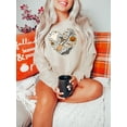 thumbnail image 1 of Halloween Doodles Hearth Sweatshirt Gift For Halloween Moms, Cute Halloween Tshirt, Halloween Sweatshirt, Pumpkin Sweatshirt, Halloween Witch Tee, 1 of 5